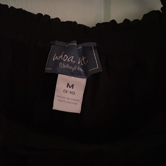 Whoa Wait long sleeved black tie front romper M - Picture 4 of 4